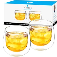 Grosche Fresno Double Walled Cups without handles - set of 2